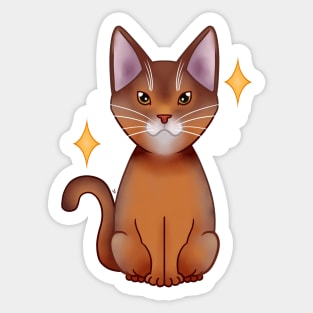 Abyssinian cat Sticker